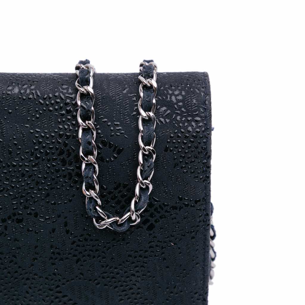 Chanel Lace Overlay Goatskin Wallet On Chain - Image 12