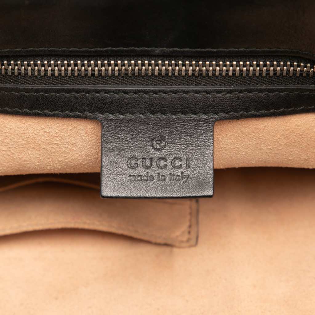 Gucci Large Calfskin Dionysus Web Top Handle Bag - Side view