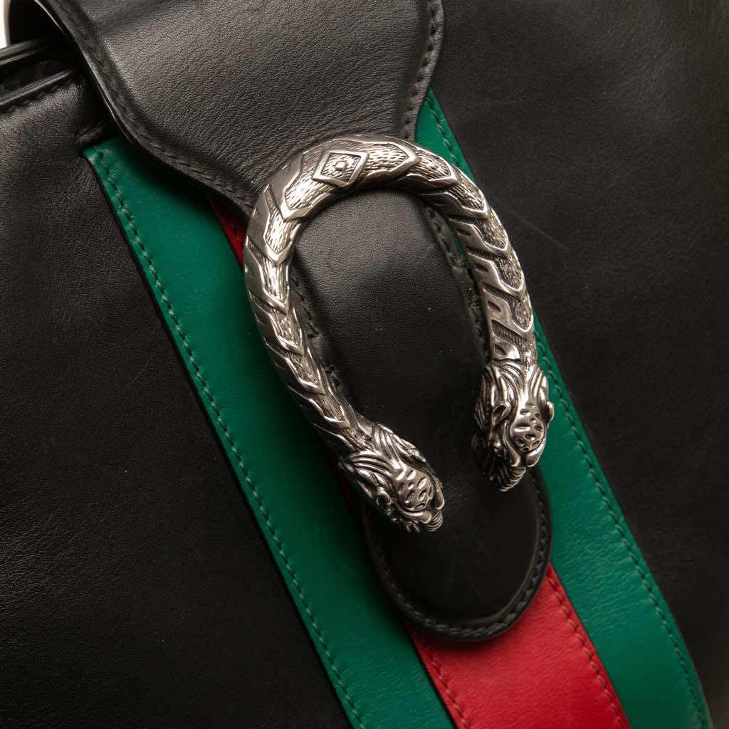 Gucci Large Calfskin Dionysus Web Top Handle Bag - Detail 2