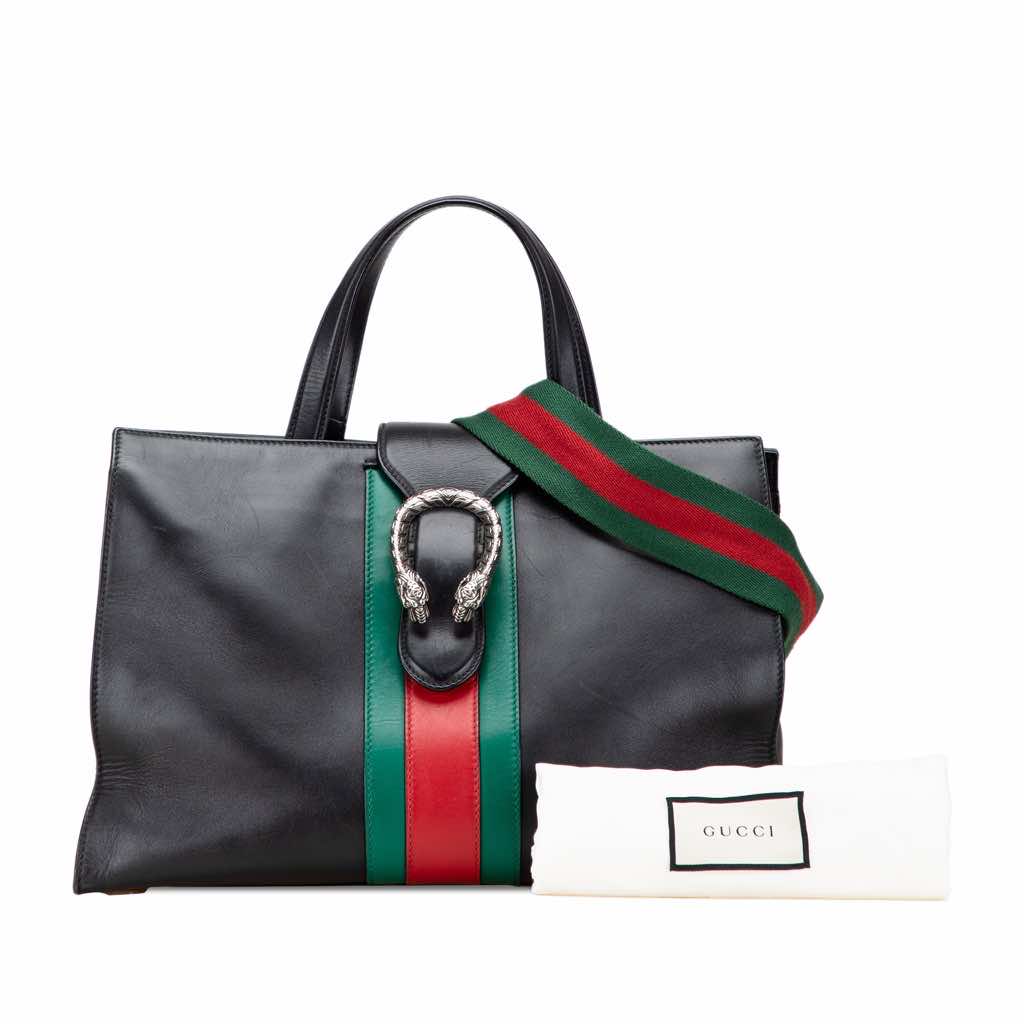 Gucci Large Calfskin Dionysus Web Top Handle Bag - Image 12