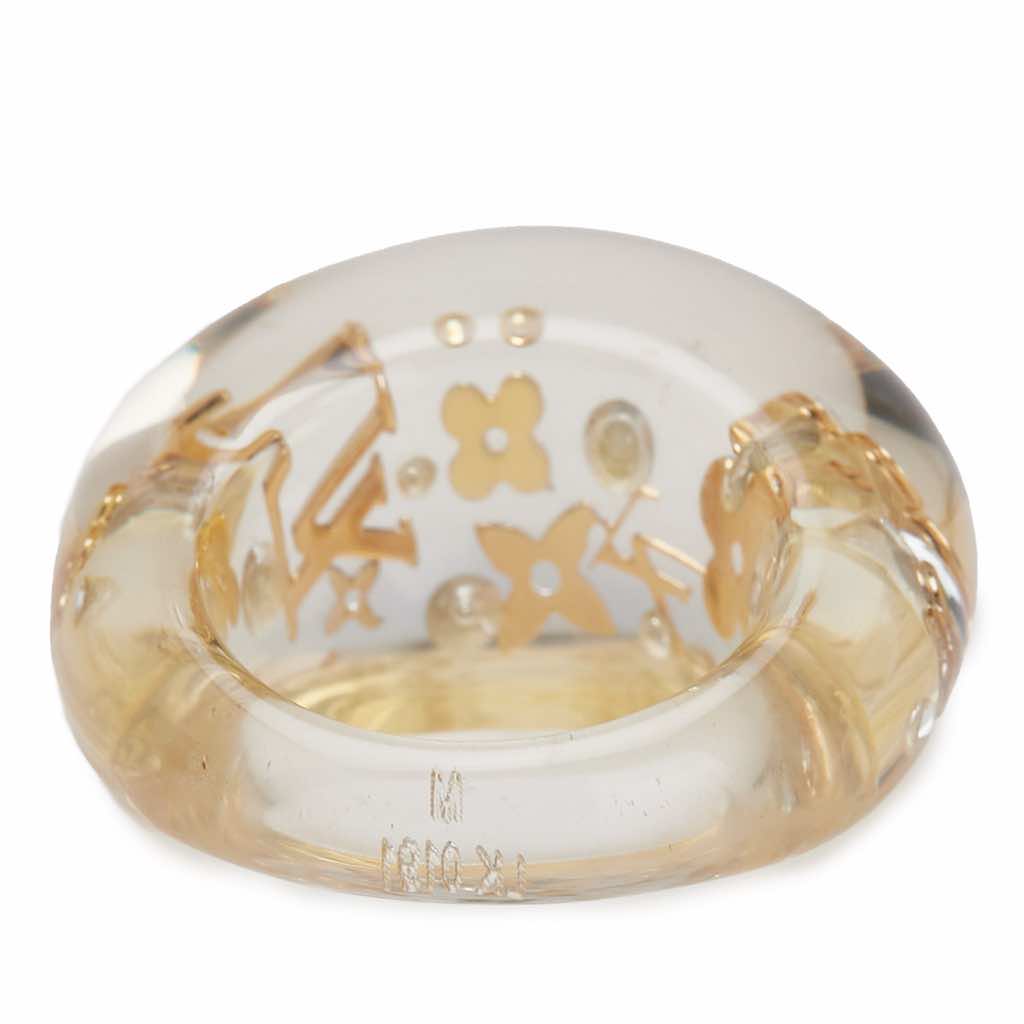 Louis Vuitton Resin and Crystal Monogram Inclusion Ring - 2