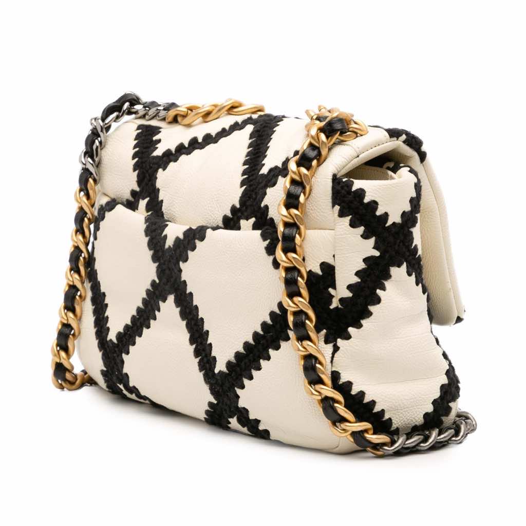 Chanel Medium Crochet Calfskin 19 Flap - Back view