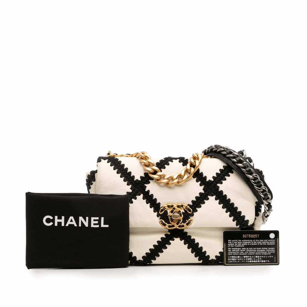 Chanel Medium Crochet Calfskin 19 Flap - Image 14