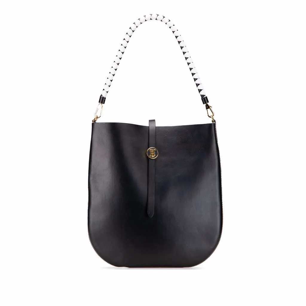 Burberry Leather TB Anne Hobo Black Leather Good - Front View