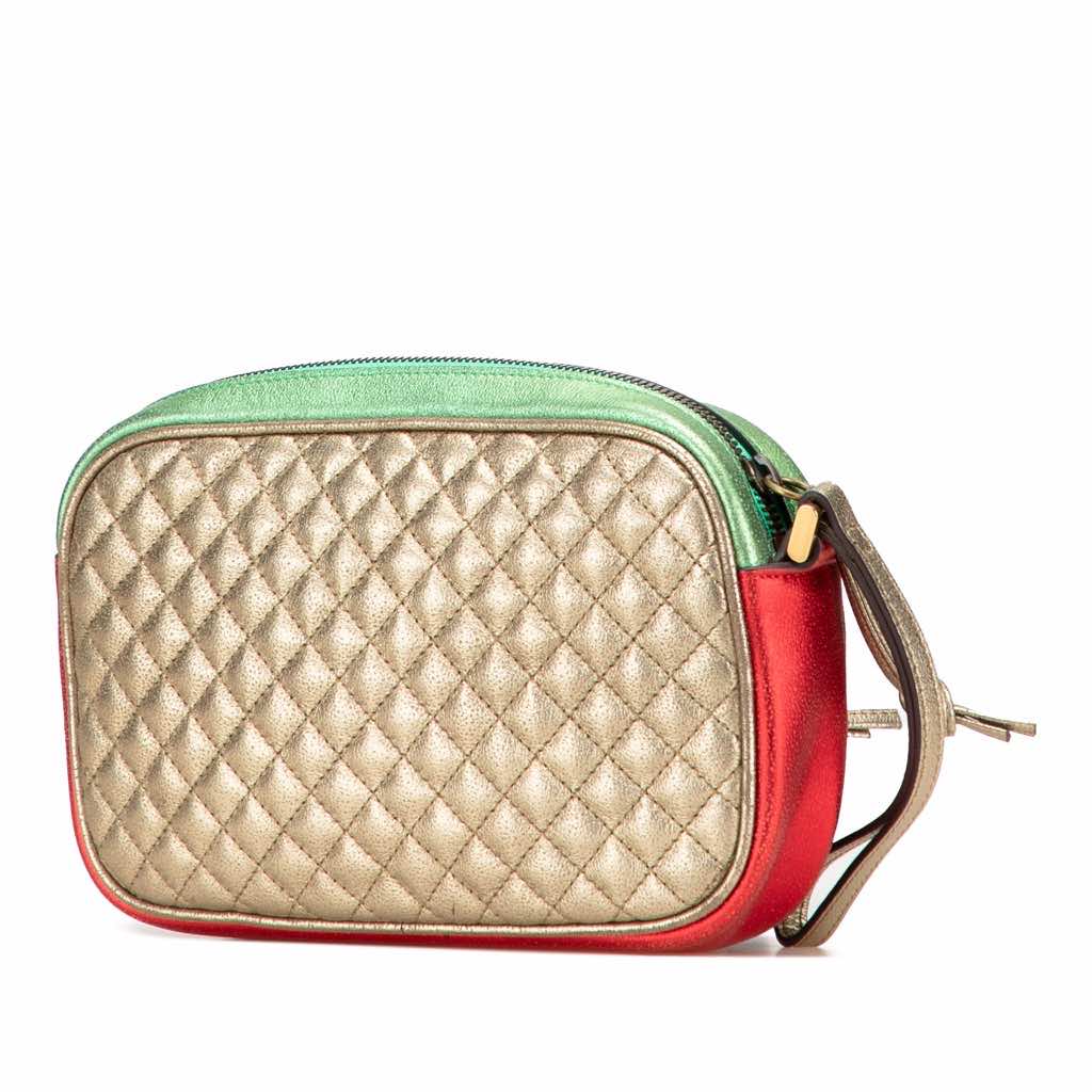 Gucci Laminated Nappa Trapuntata Wristlet Clutch - Back view