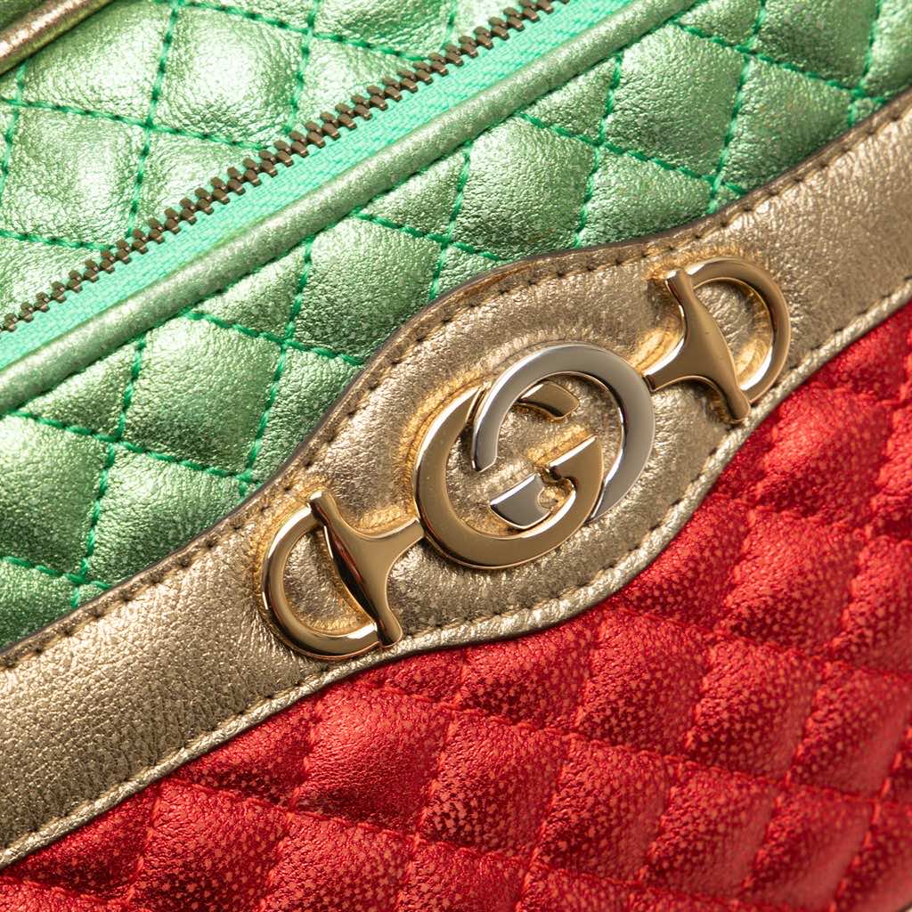 Gucci Laminated Nappa Trapuntata Wristlet Clutch - Image 10