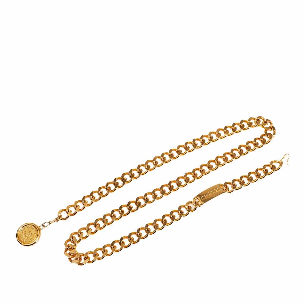 Chanel Gold Plated CC Medallion Chain Belt