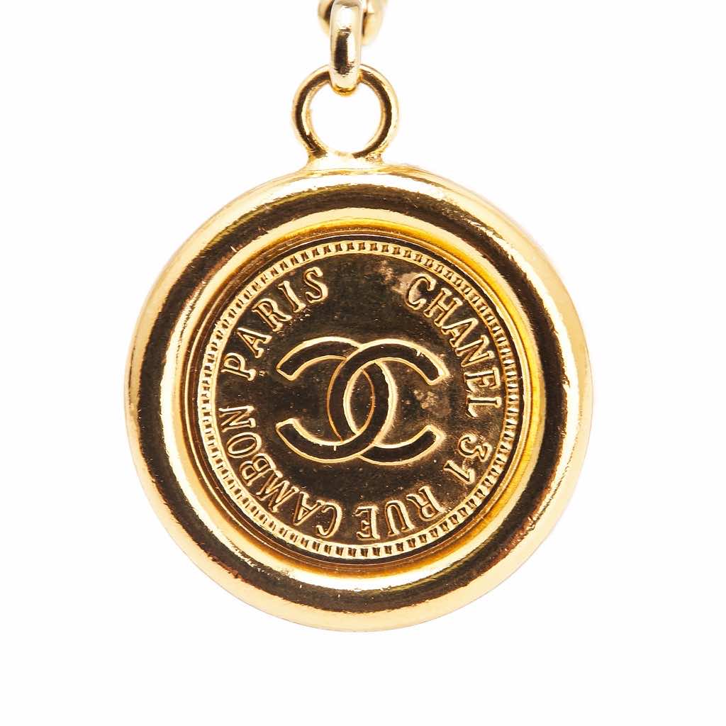 Chanel Gold Plated CC Medallion Chain Belt - Back view