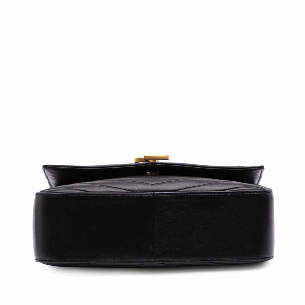 Saint Laurent Medium Chevron Lambskin Monogram Sulpice Bag - 3