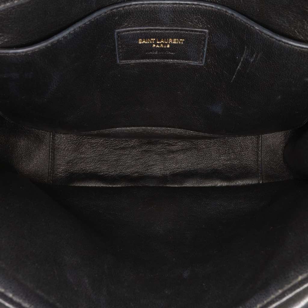 Saint Laurent Medium Chevron Lambskin Monogram Sulpice Bag - 4