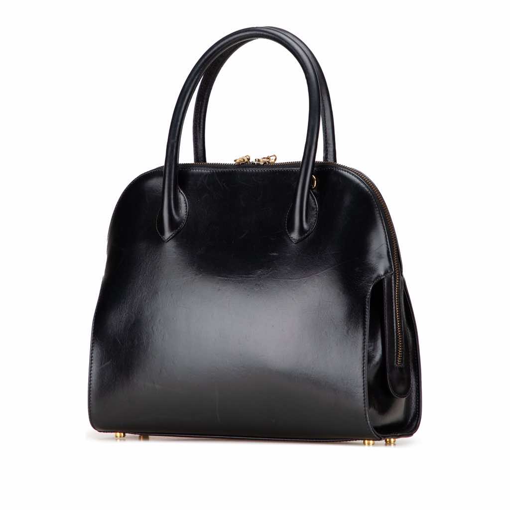 Salvatore Ferragamo Leather Gancini Dome Satchel - Back view