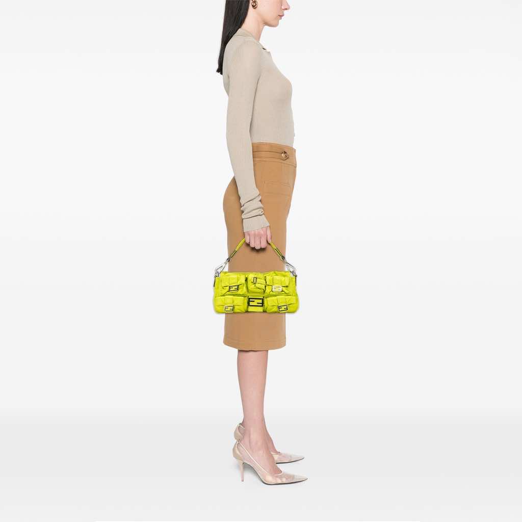 Fendi Nylon Multipocket Convertible Baguette Satchel - Image 11