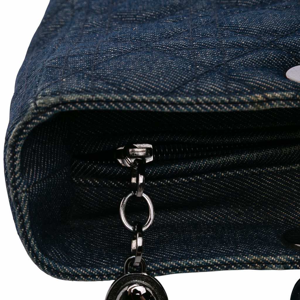Dior Large Denim Cannage Lady Dior - Image 12
