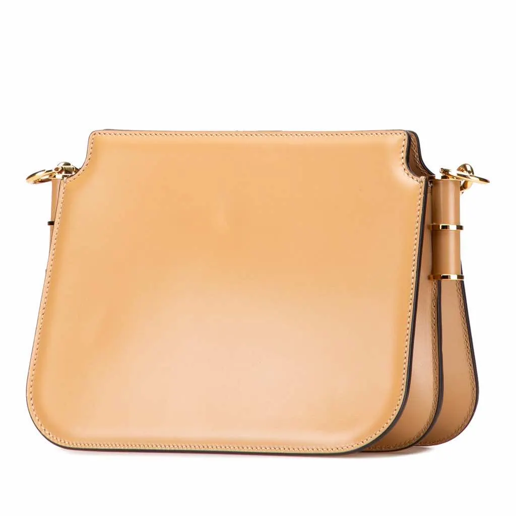 Fendi Leather Touch Crossbody Brown Leather Good - Back View
