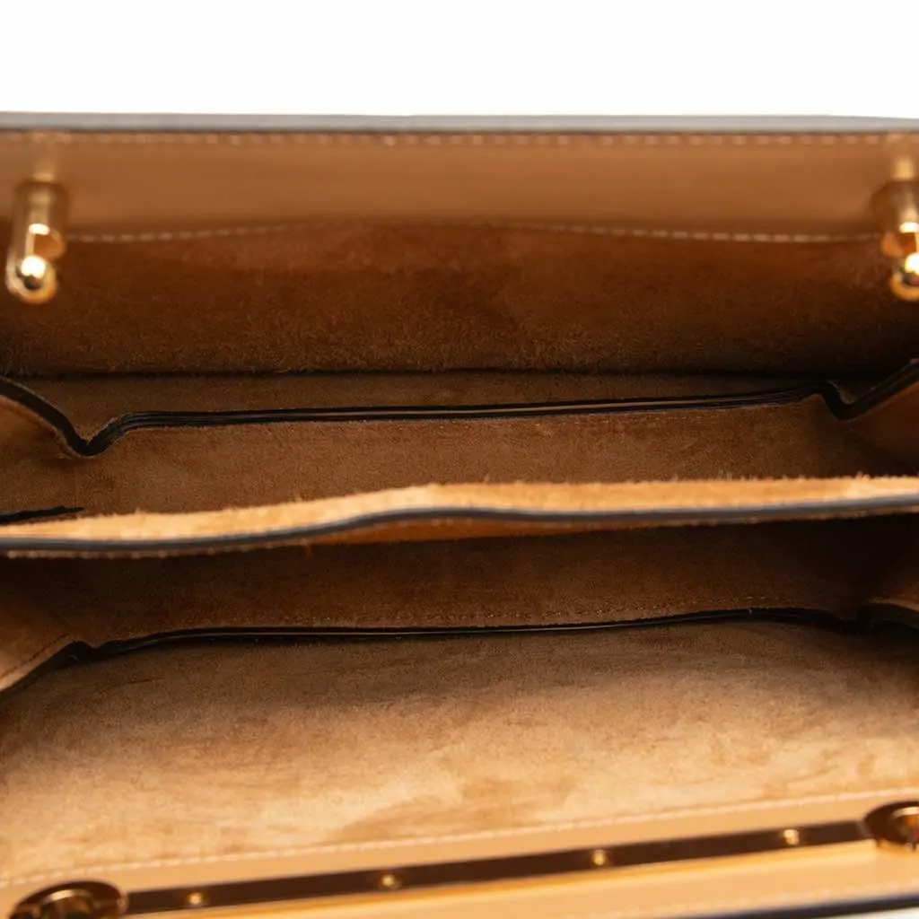 Fendi Leather Touch Crossbody Brown Leather Good - Model View