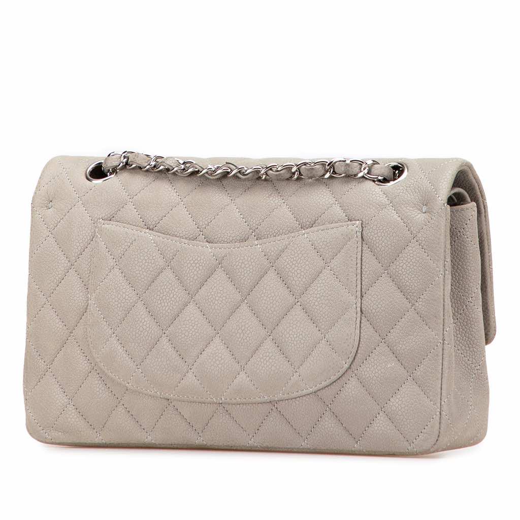 Chanel Medium Classic Caviar Double Flap - Back view