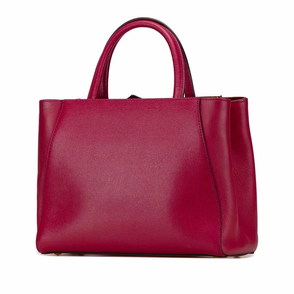 Fendi Leather Petit 2Jours Pink Leather Good - Back View