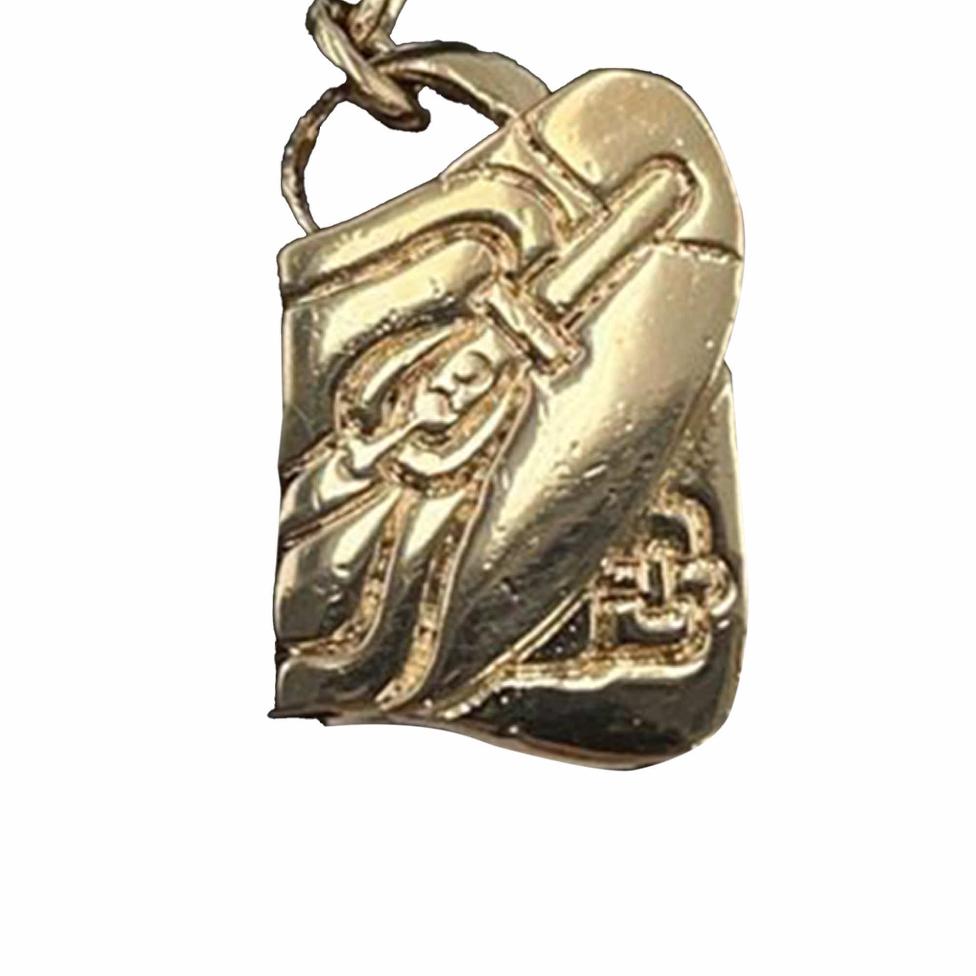 Dior Gold Plated Saddlebag Drop Bullet Back Earrings - Detail 1