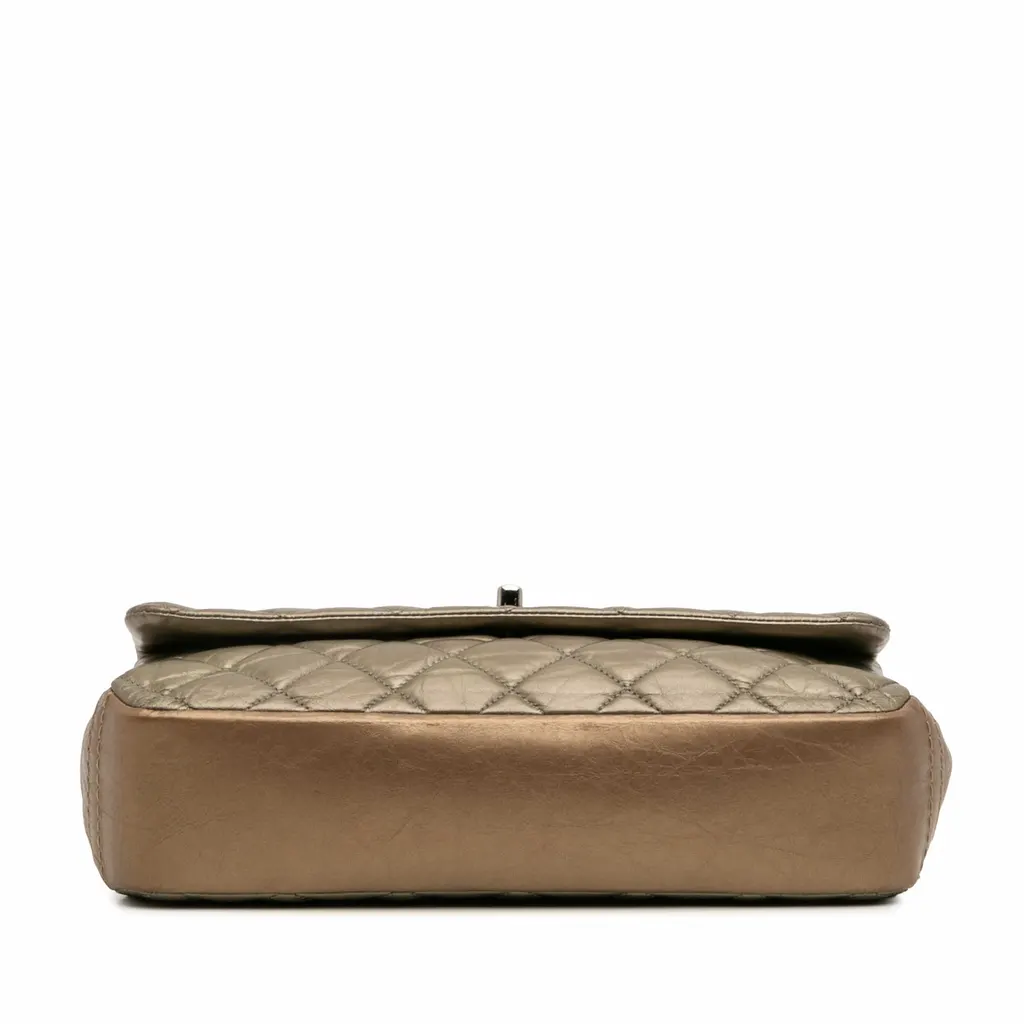 Chanel Small Aged Calfskin Lady Pearly Flap Brown Leather Good - Inside View