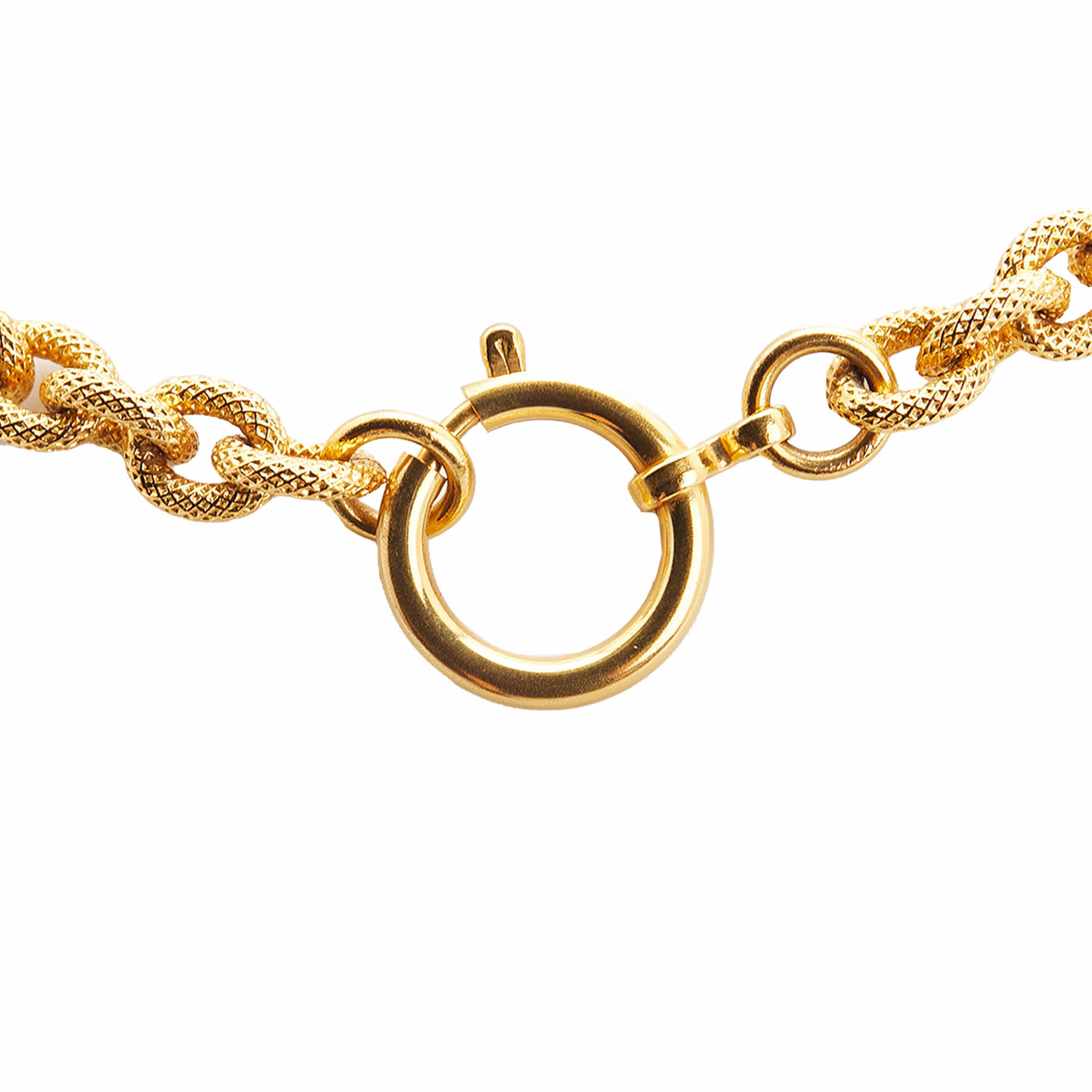 Chanel Lava Collection CC 24K Yellow Gold Pendant Necklace - Back view