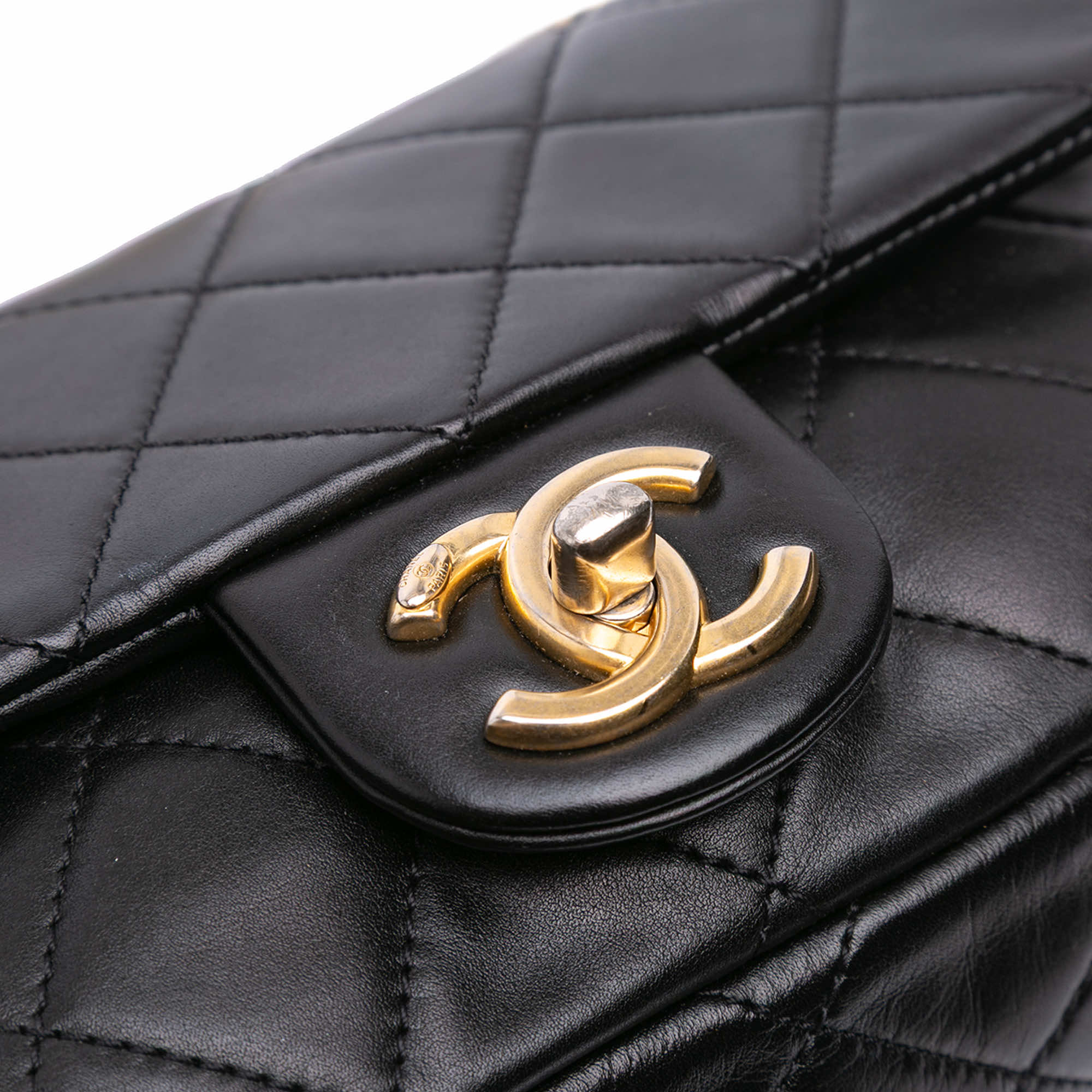 Chanel Mini Quilted Calfskin Crystal Pearls Chain Flap - Detail 2