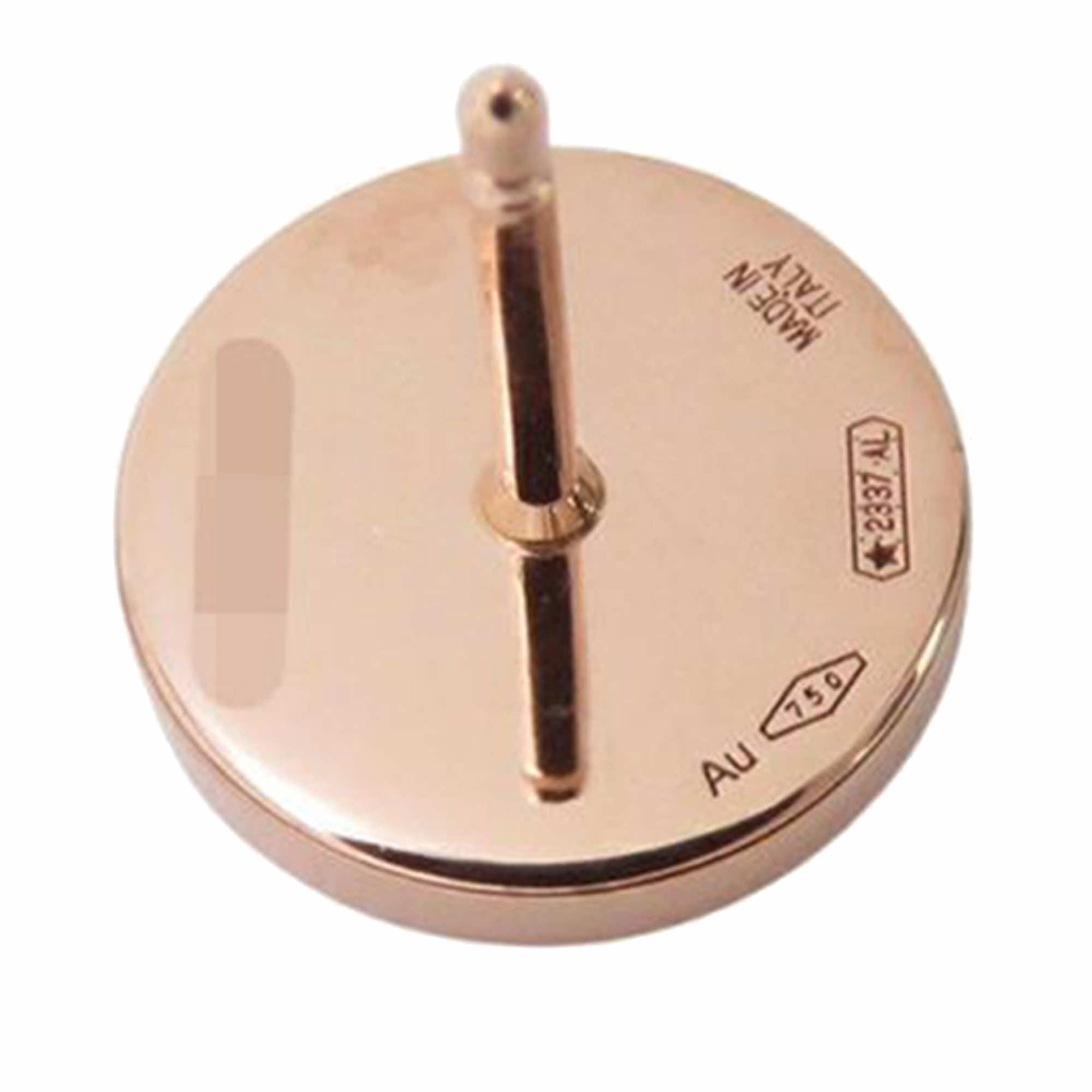 Bvlgari 18K Rose Gold and Malachite Bvlgari Stud Earrings - Detail 2