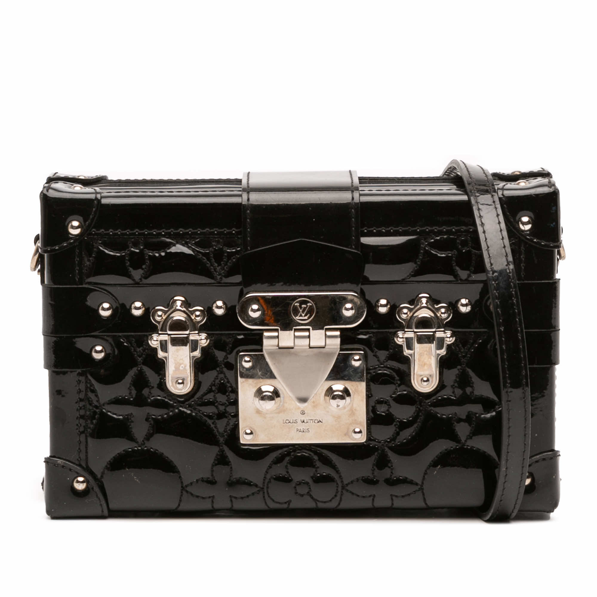 Louis Vuitton Monogram Vernis Fleur Petite Malle