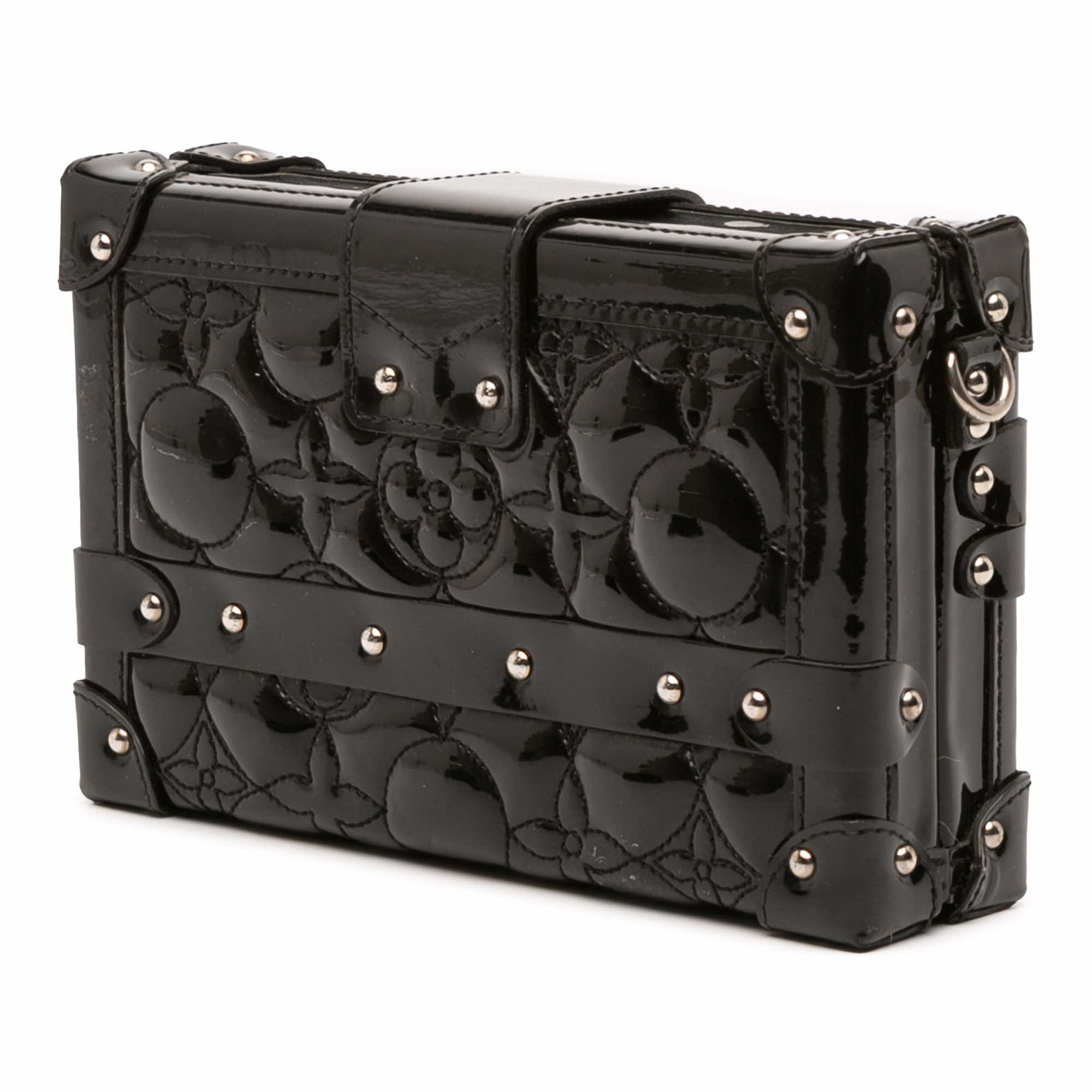 Louis Vuitton Monogram Vernis Fleur Petite Malle - Back view