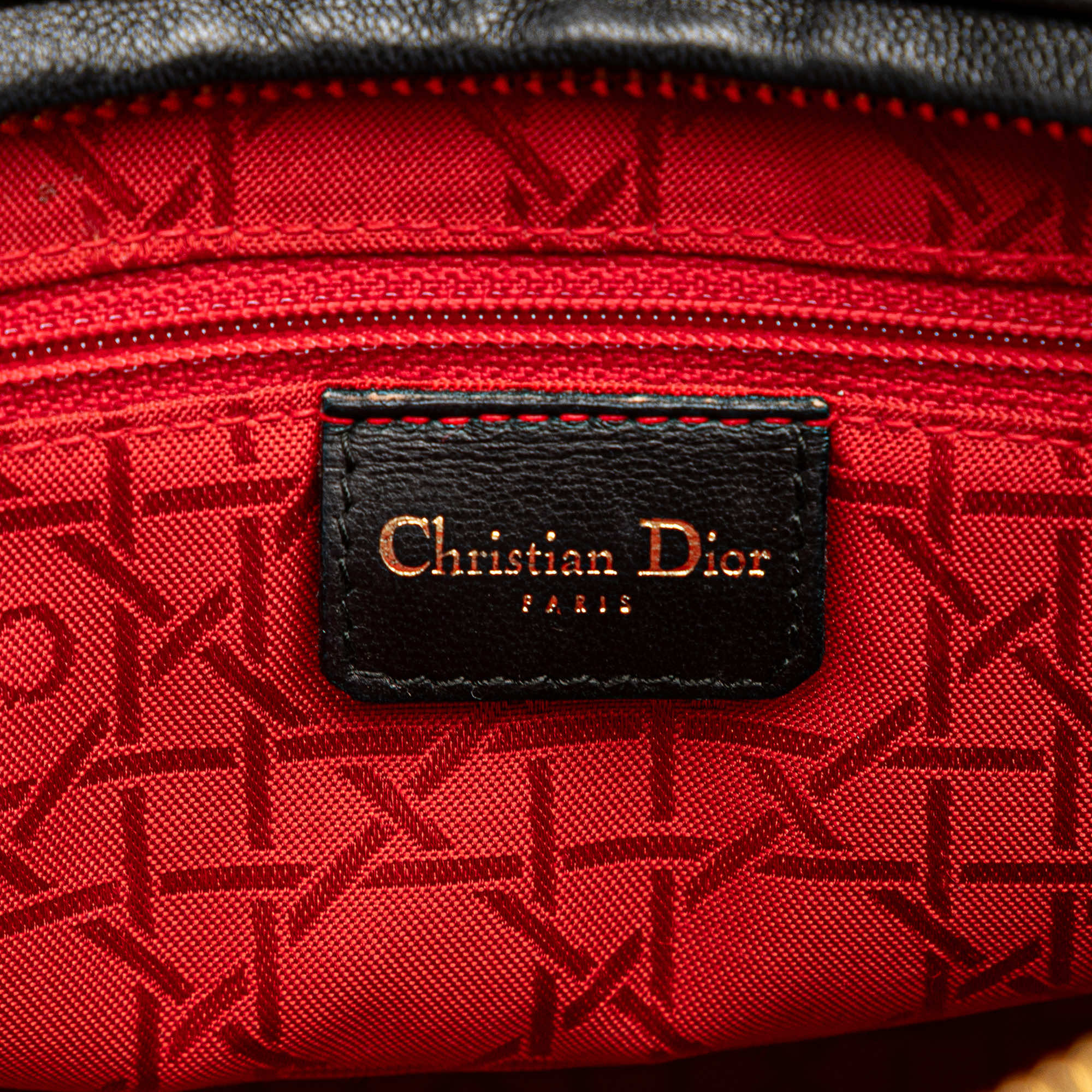 Dior Large Lambskin Cannage Lady Dior - Side view