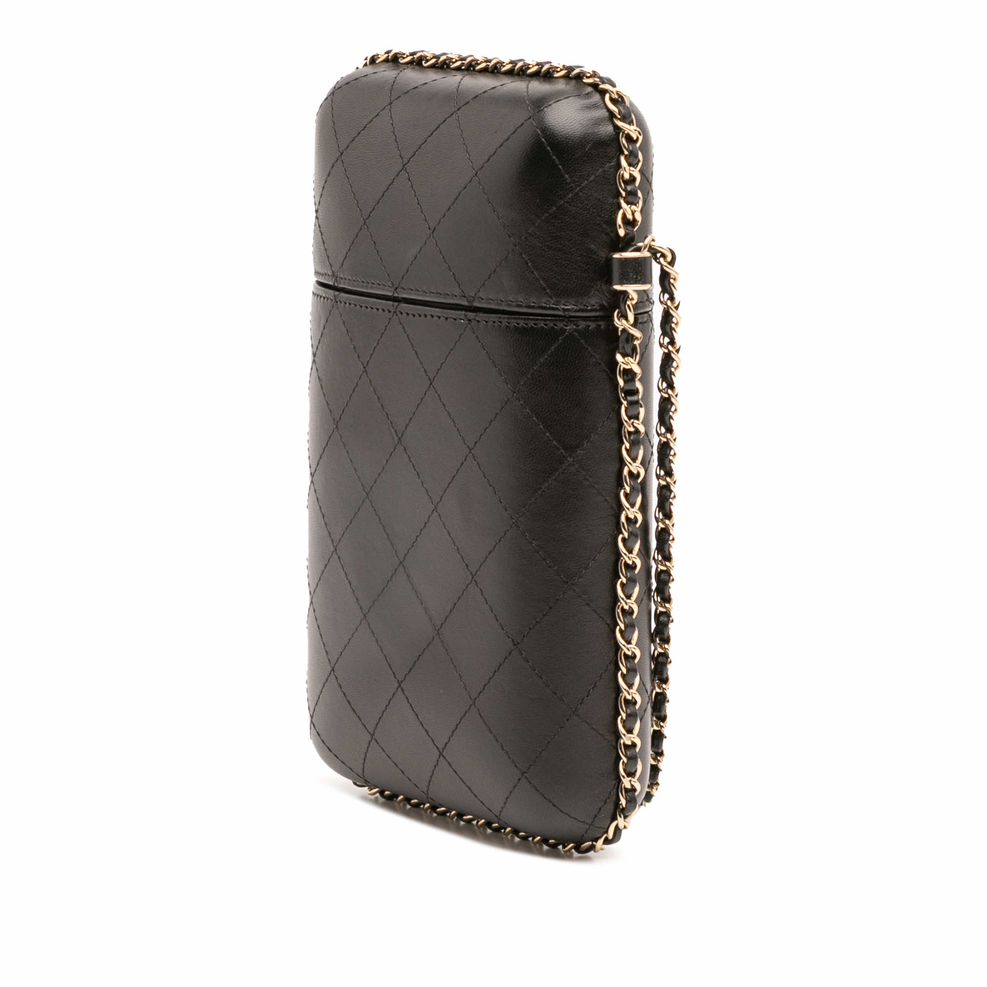 Chanel CC Quilted Lambskin Chain Around Phone Holder - 2