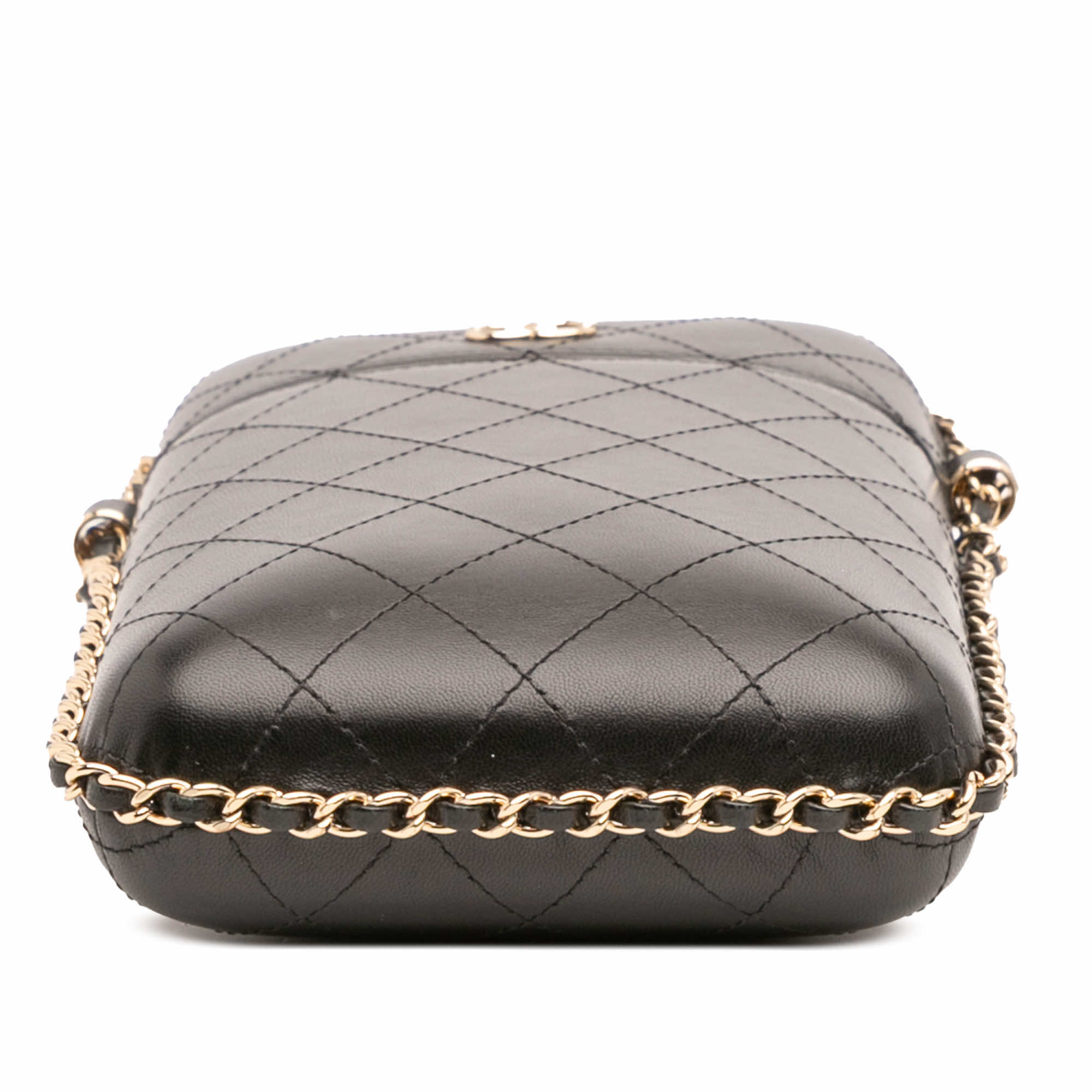 Chanel CC Quilted Lambskin Chain Around Phone Holder - 3
