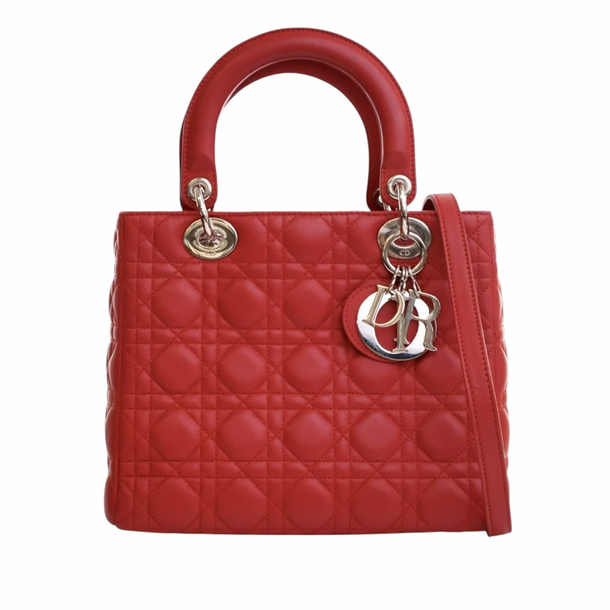 Dior Medium Lambskin Cannage Lady Dior
