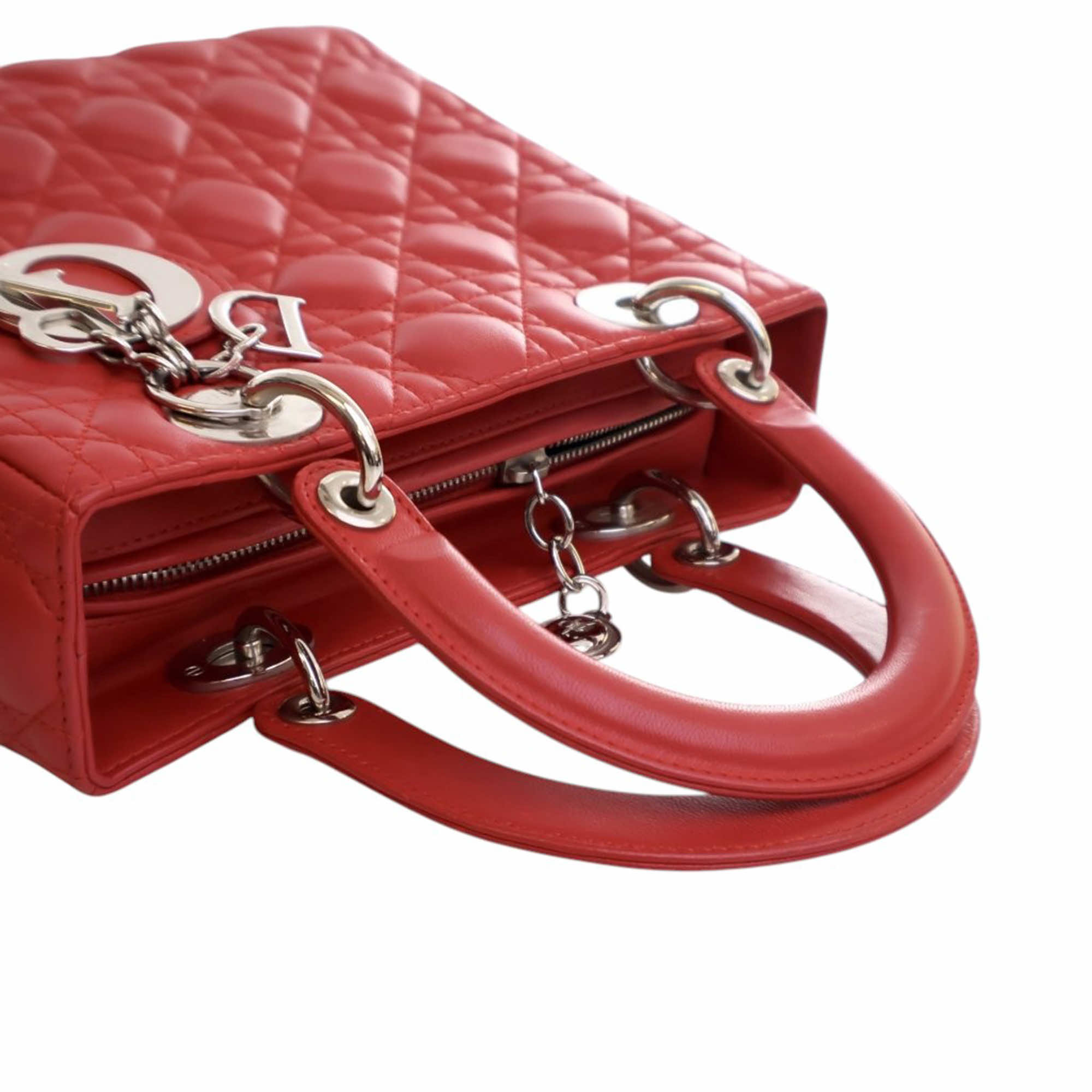 Dior Medium Lambskin Cannage Lady Dior - Image 13