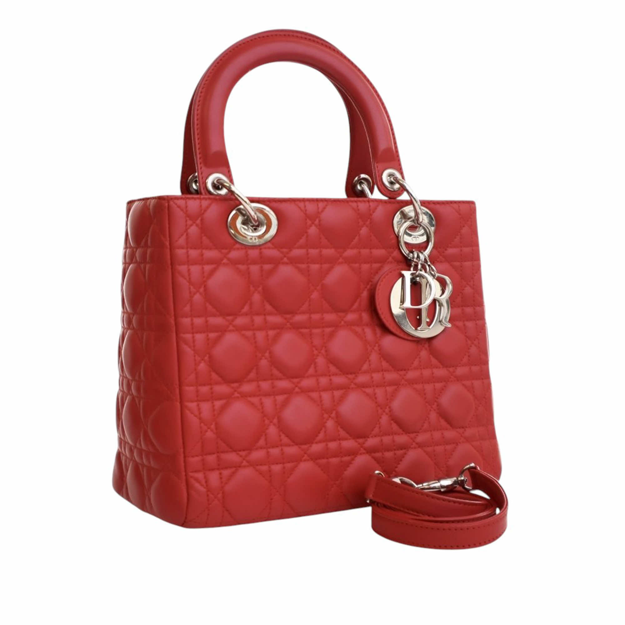 Dior Medium Lambskin Cannage Lady Dior - Image 6