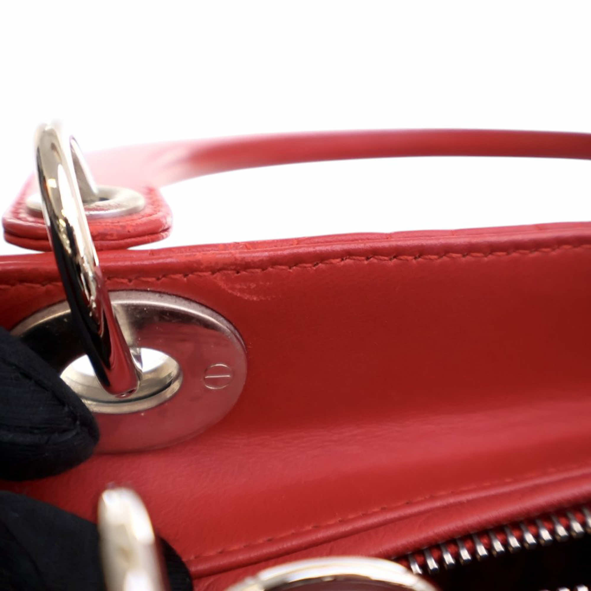 Dior Medium Lambskin Cannage Lady Dior - Image 10