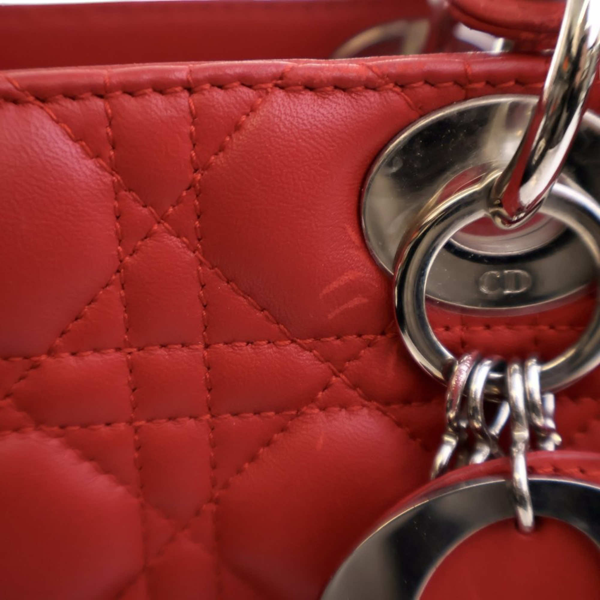 Dior Medium Lambskin Cannage Lady Dior - Image 11