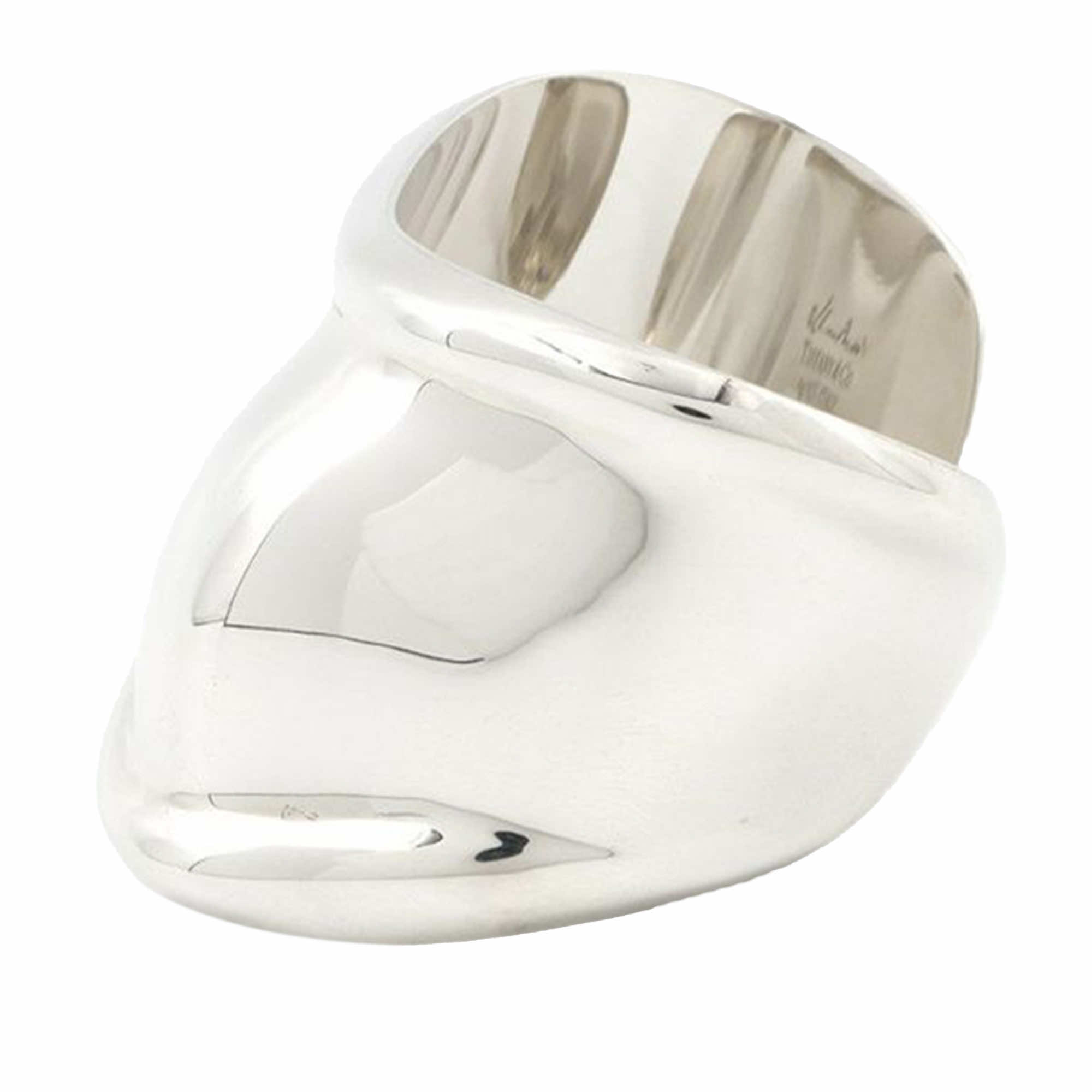 Tiffany & Co Elsa Peretti Sterling Silver Medium Size Small Bone Cuff Bracelet - 2