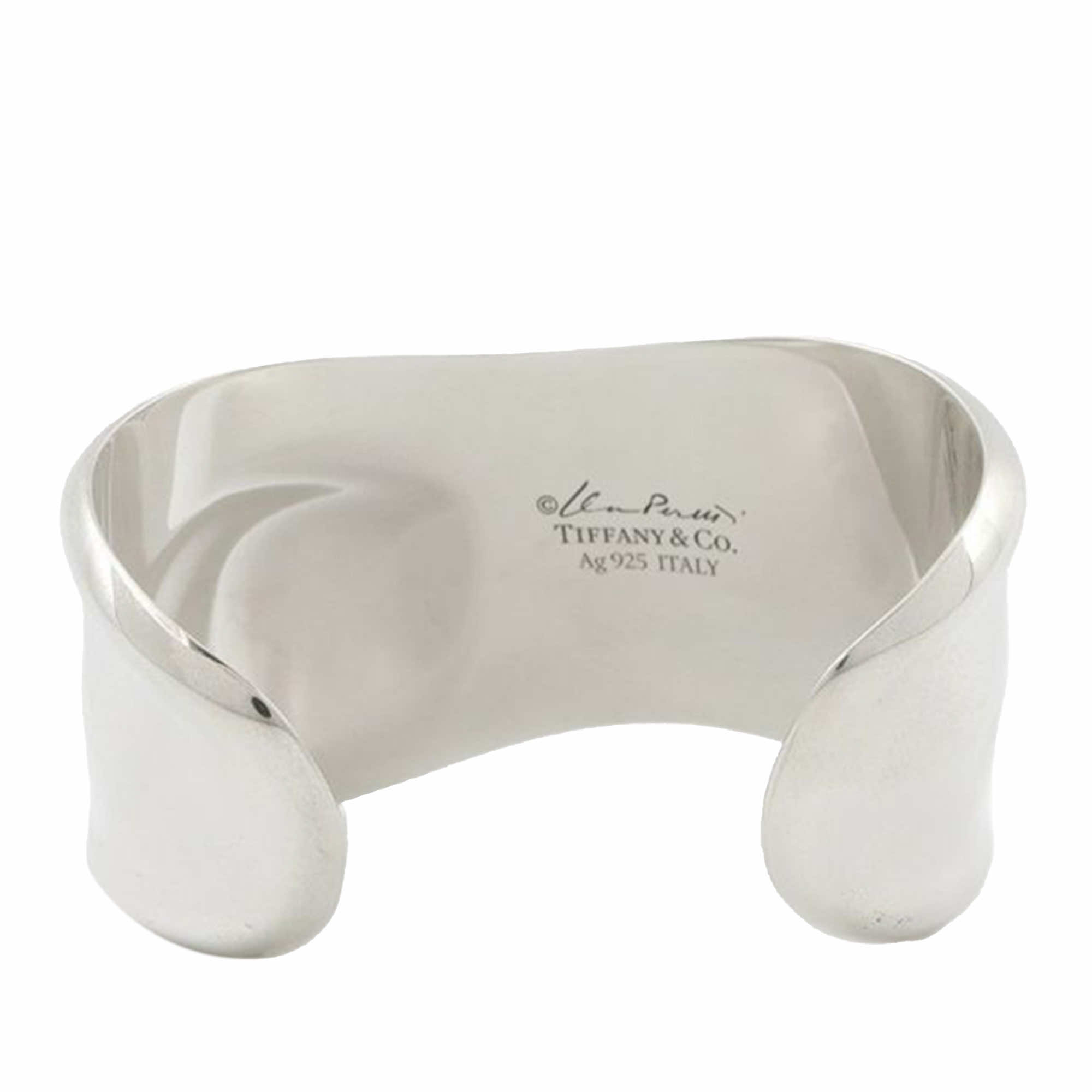Tiffany & Co Elsa Peretti Sterling Silver Medium Size Small Bone Cuff Bracelet - 3