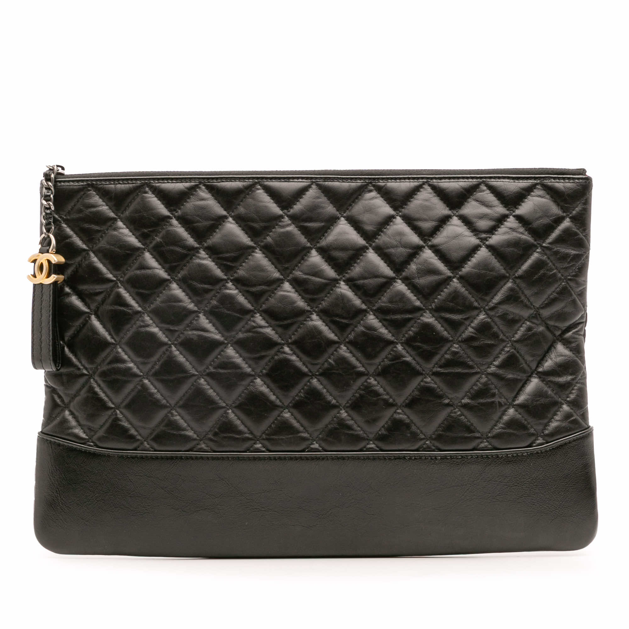 Chanel Large Aged Calfskin Gabrielle O Case Clutch