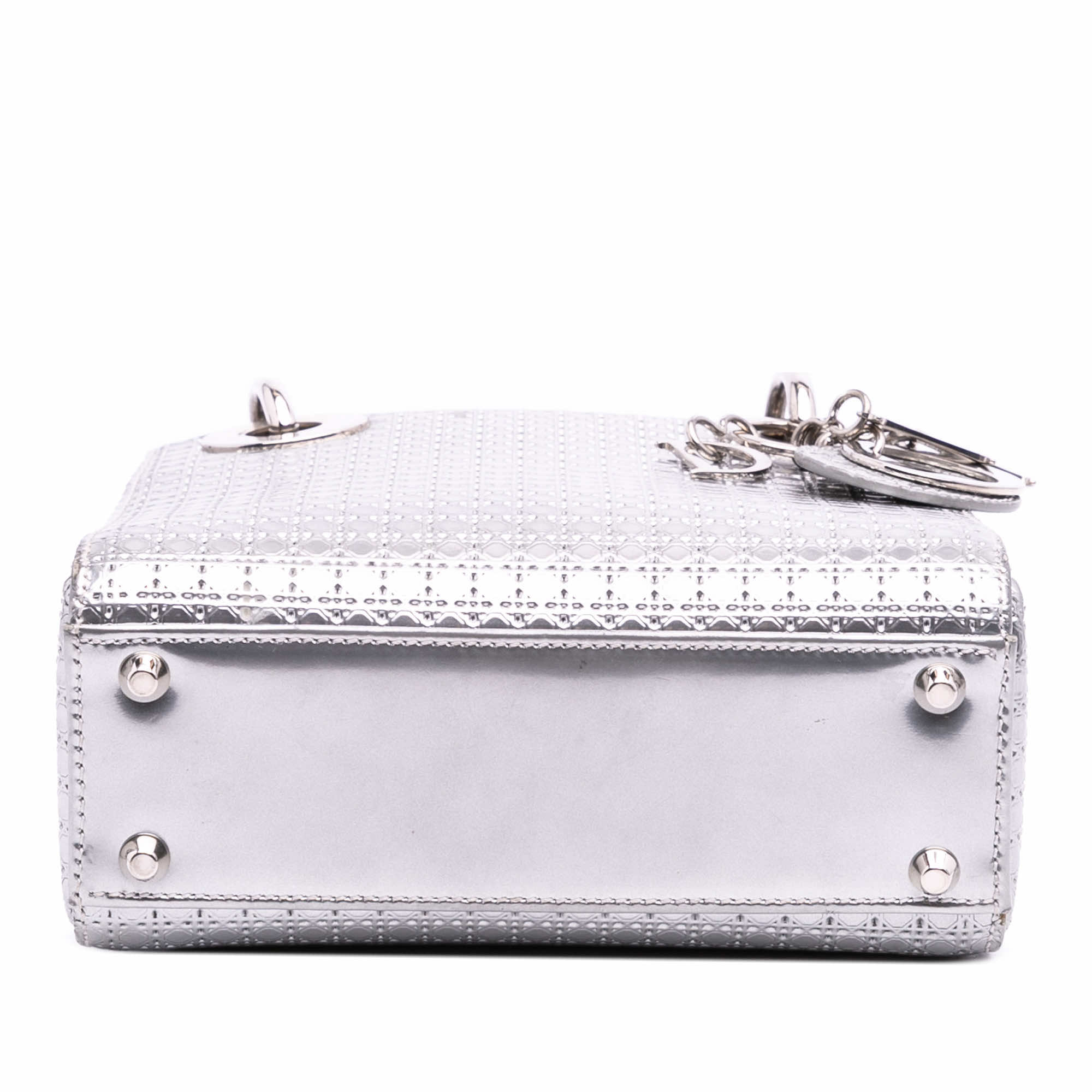 Dior Mini Metallic Patent Microcannage Lady Dior - Image 6