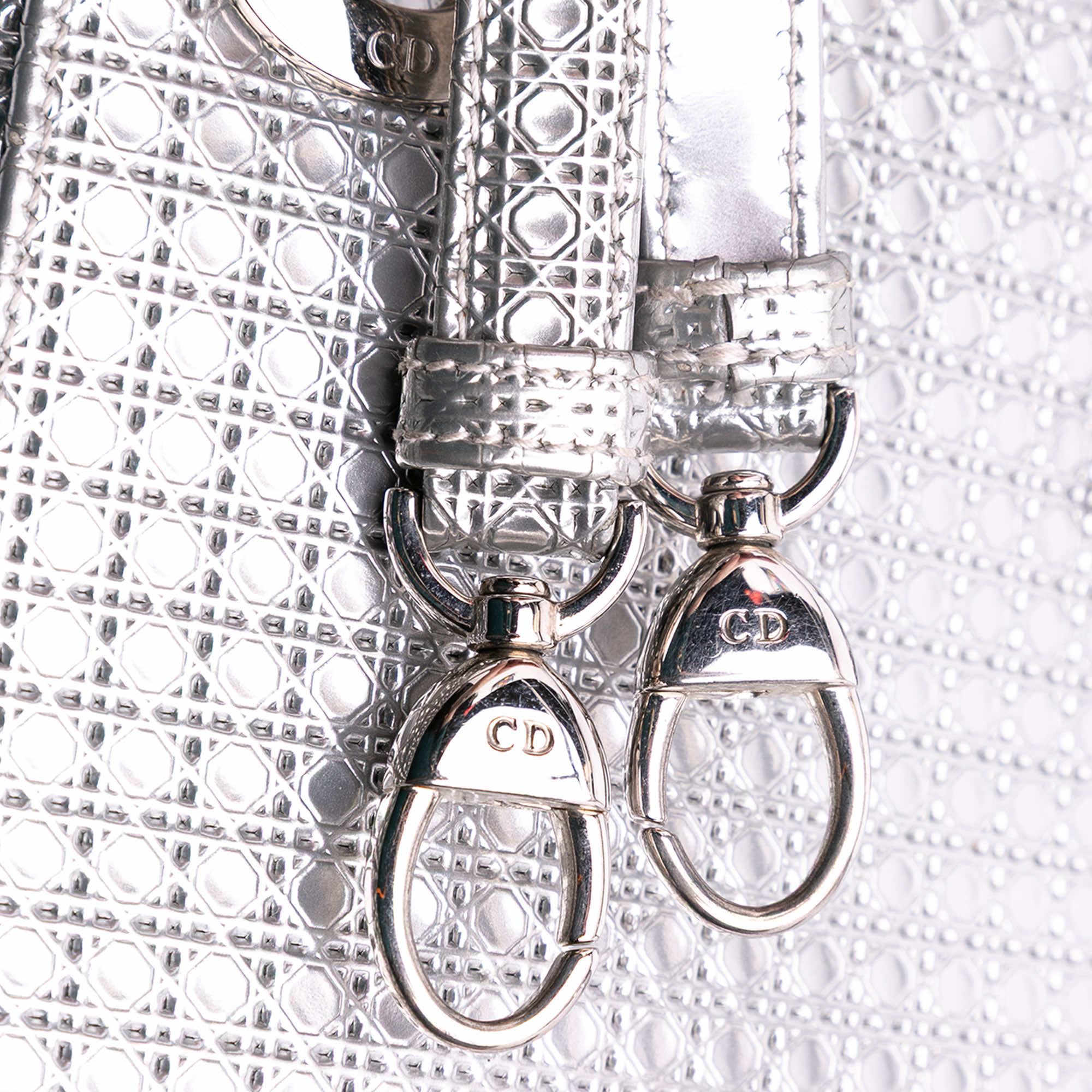 Dior Mini Metallic Patent Microcannage Lady Dior - Image 10