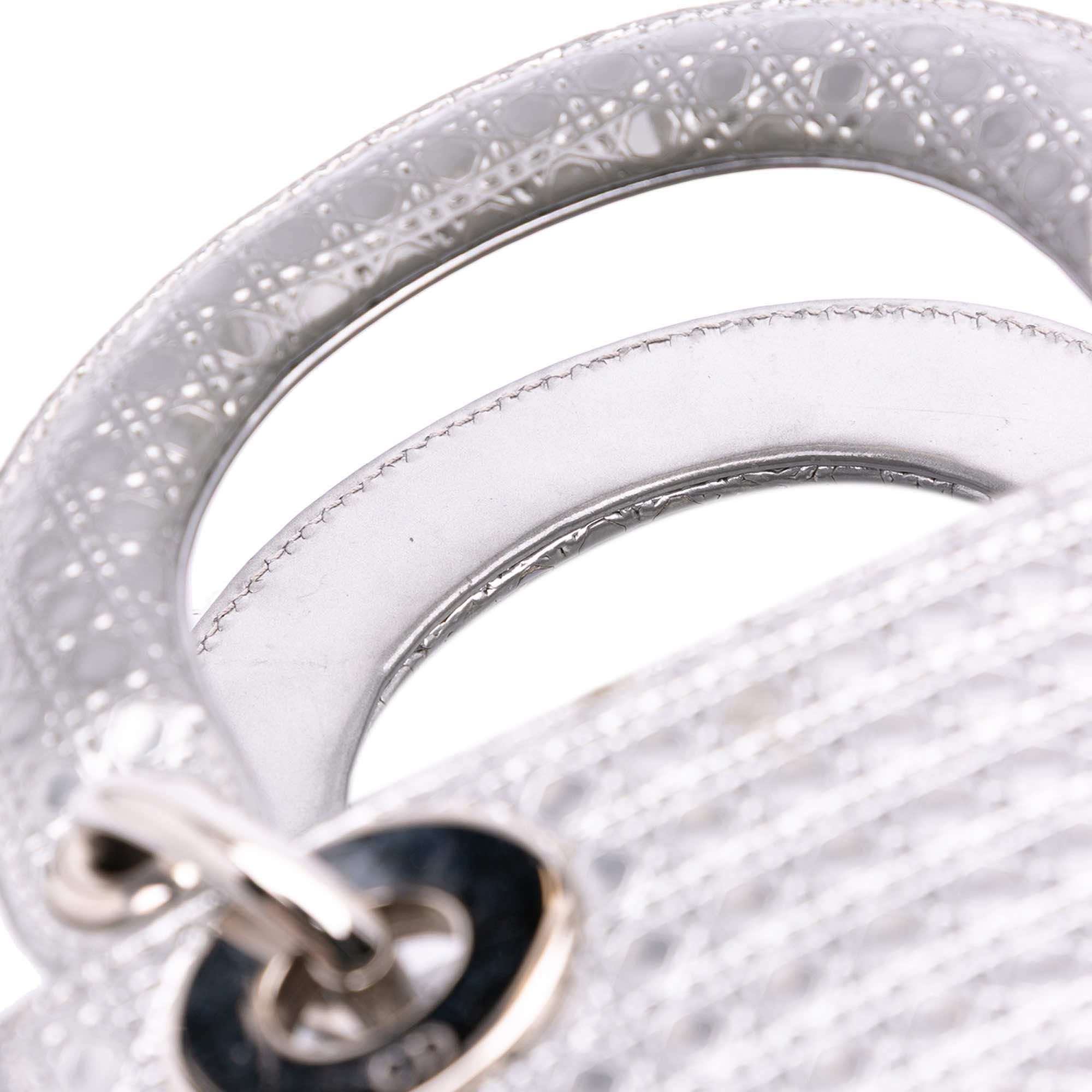 Dior Mini Metallic Patent Microcannage Lady Dior - Image 11