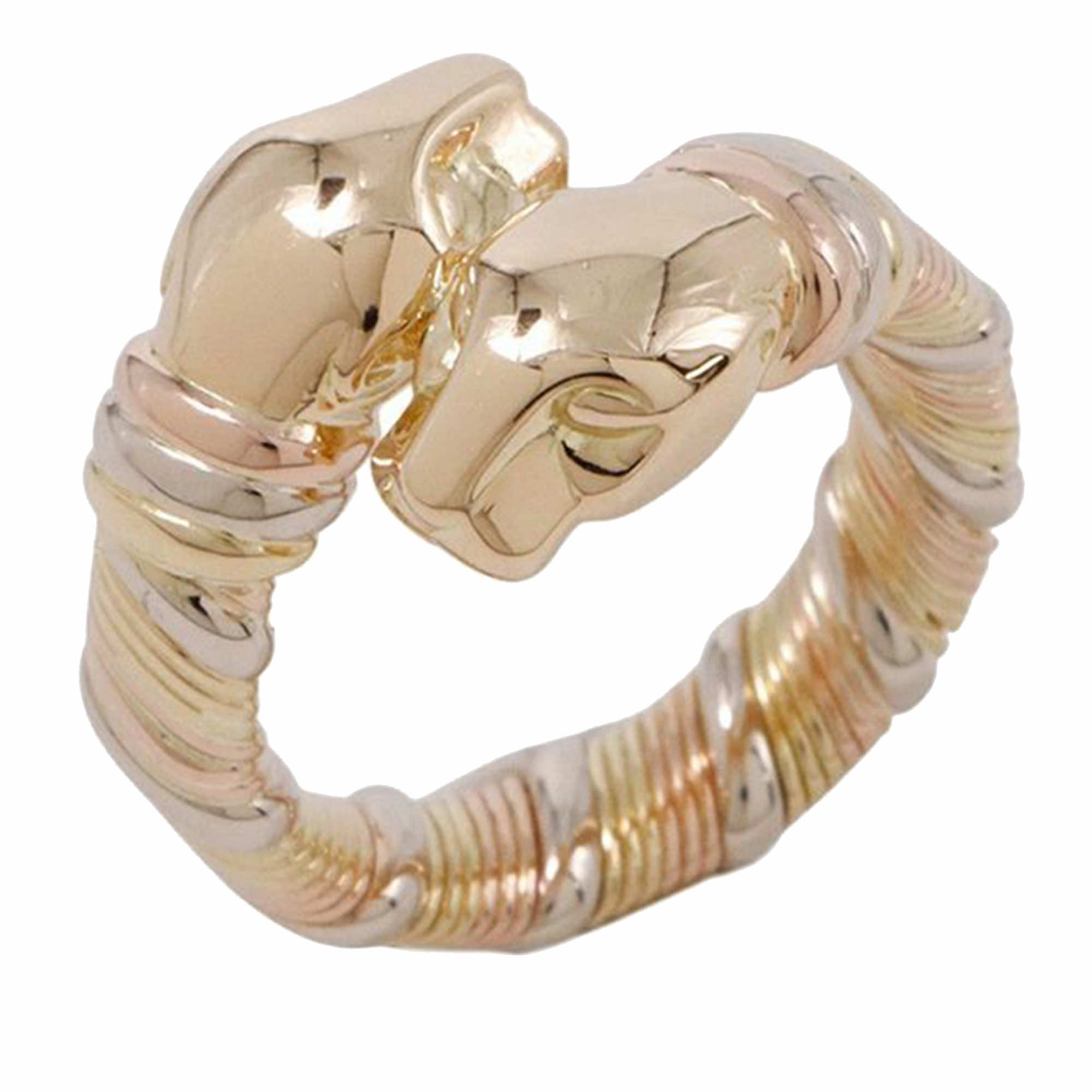 Cartier 18K Tricolor Gold Panthere de Cartier Ring