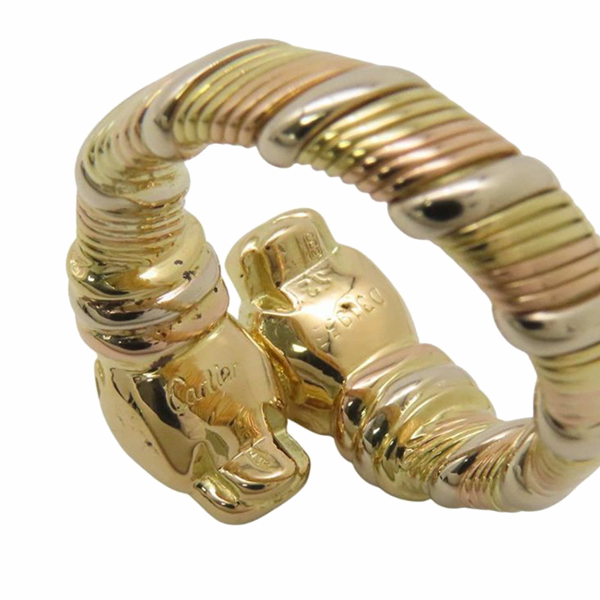 Cartier 18K Tricolor Gold Panthere de Cartier Ring - 4