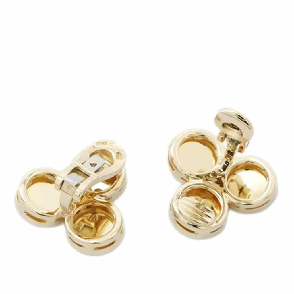 Bvlgari 18K Yellow Gold Onyx Bvlgari Clip On Earrings Gold Gold Good - Inside View