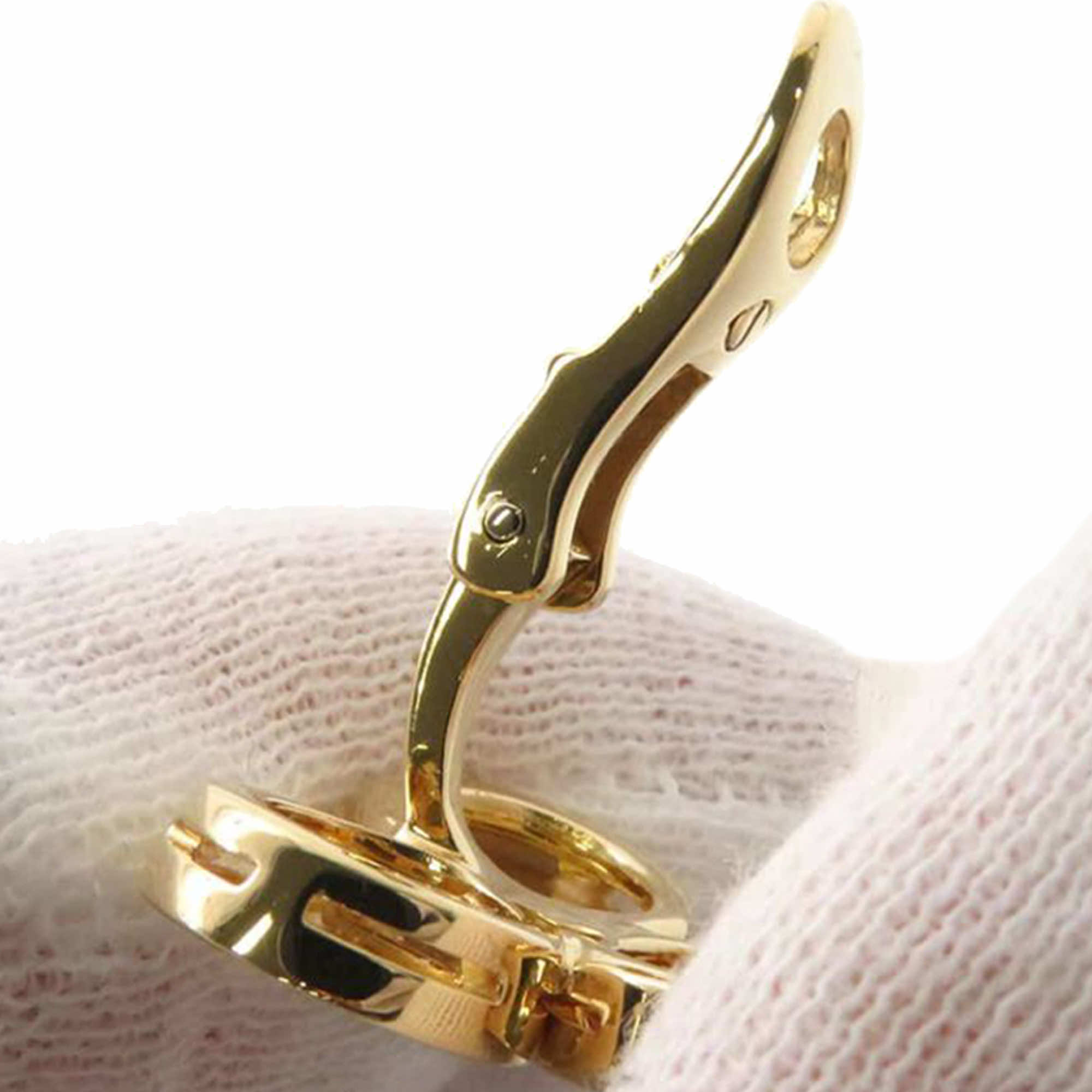 Bvlgari 18K Yellow Gold Onyx Bvlgari Clip On Earrings - Side view