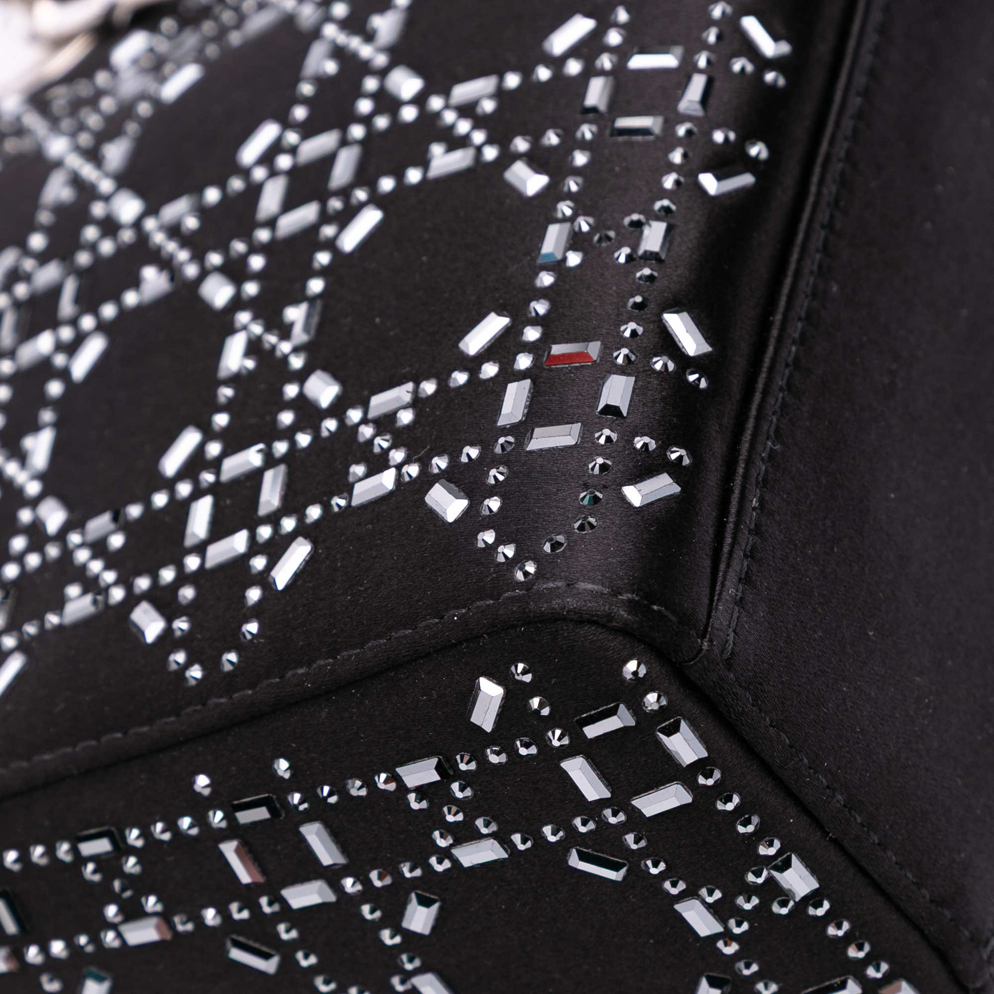 Dior Mini Satin Cannage Strass Crystal Embellished Lady Dior - Detail 2