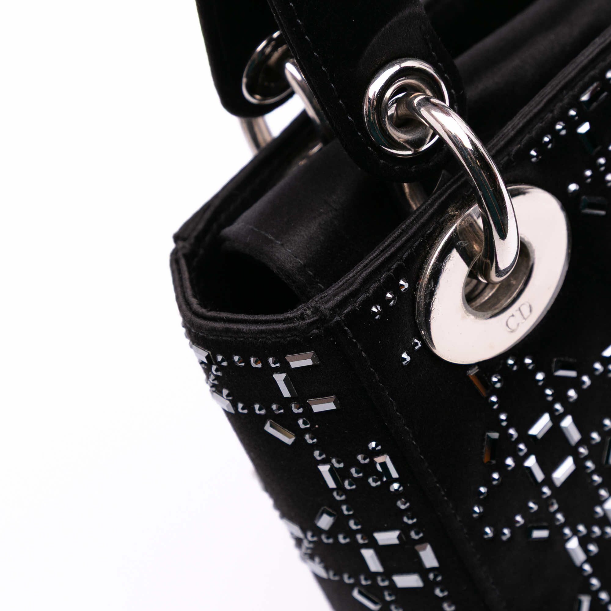 Dior Mini Satin Cannage Strass Crystal Embellished Lady Dior - Image 10