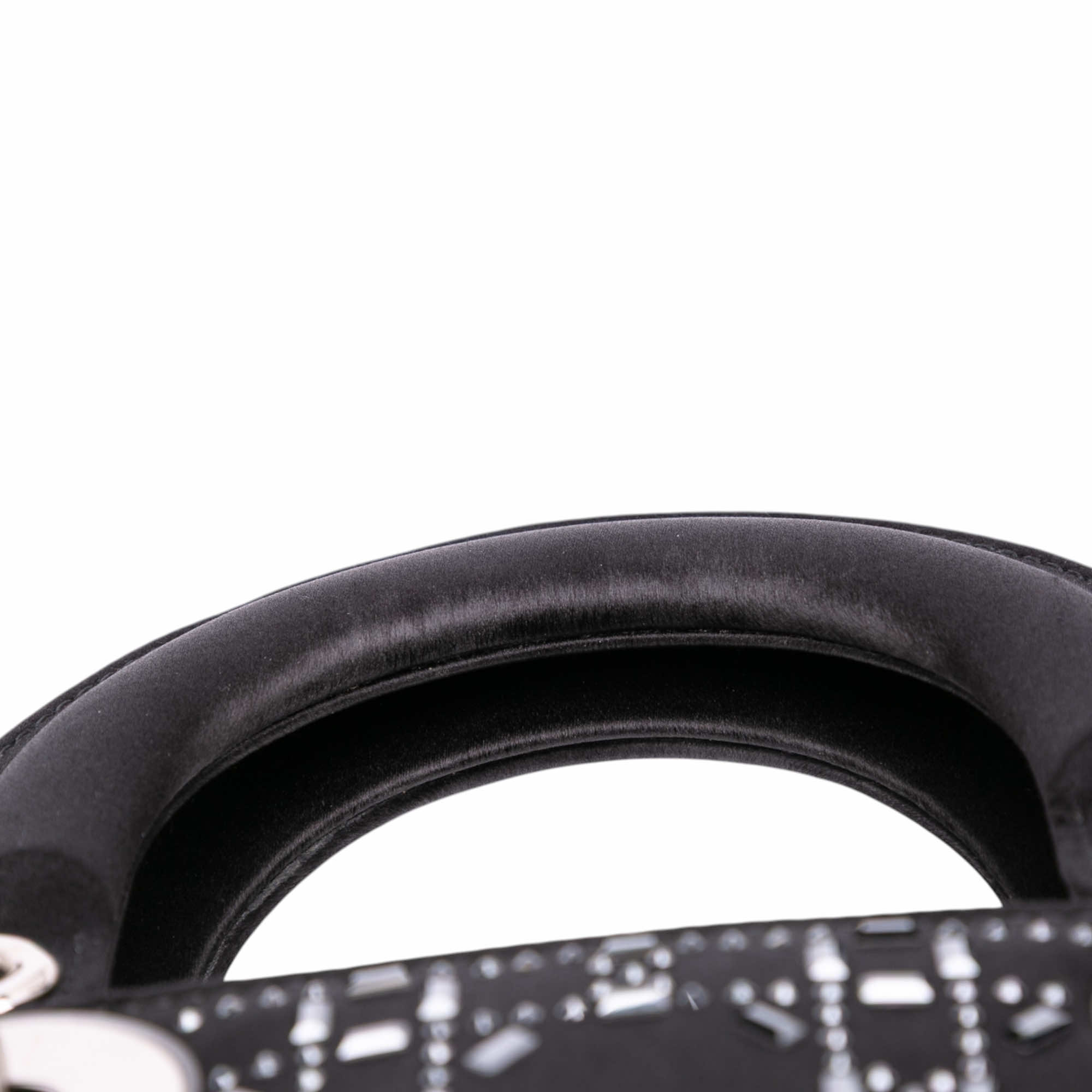 Dior Mini Satin Cannage Strass Crystal Embellished Lady Dior - Image 12