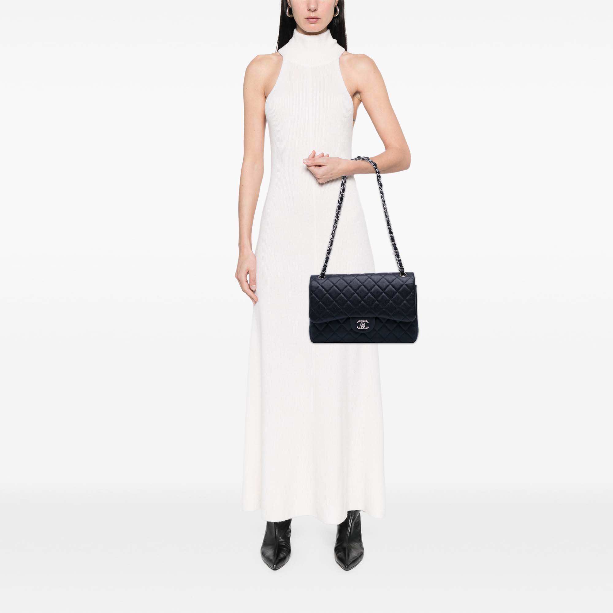 Chanel Jumbo Classic Caviar Double Flap - Image 13